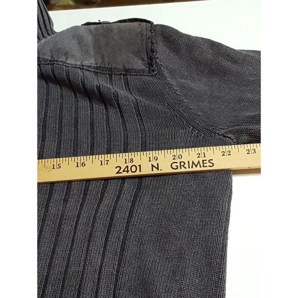 BKE Buckle Quarter Zip Sweater Men Size L Mock Neck Distressed Style Long Sleeve - Picture 5 of 13